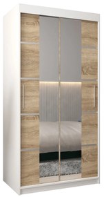 Ruhásszekrény 100 cm Verika 4 100 (fehér + szonoma tölgy). 1064250