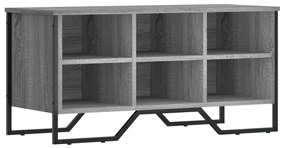 szürke sonoma színű szerelt fa cipőszekrény 90 x 38 x 45,5 cm