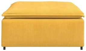 világossárga moduláris kanapé lábzsámoly modul 100x100x48 cm