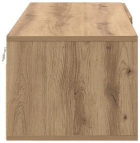 TV szekrény fiókkal kézműves tölgy 100.5 x 39 x 30 cm Faanyag