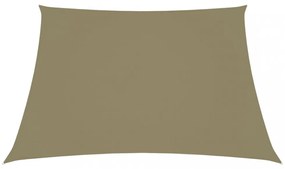 bézs trapéz alakú oxford-szövet napvitorla 2/4 x 3 m