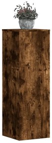 2 db füstös tölgy szerelt fa növénytartó állvány 33x33x100 cm