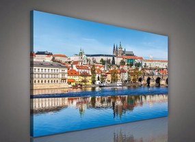 Vászonkép 100x75 Prága Moldva Károly híd városkép Európa építészet