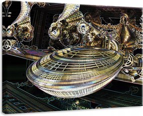 Vászonkép 70x50 Futurisztikus hajó űrállomás mechanizmusok absztrakt