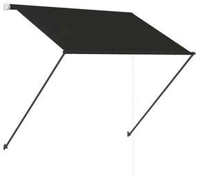 Feltekerhető antracitszürke napellenző LED-del 150 x 150 cm