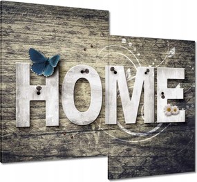 Vászonkép 80x70 Felirat Home