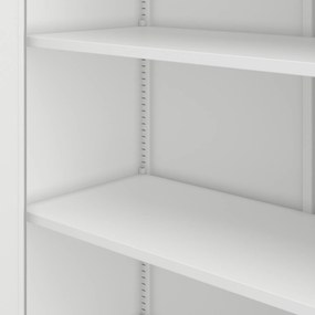 Magas fehér fém irodai szekrény, 1150x2200x400 mm: : JAN II H2200