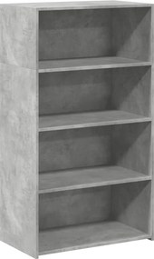 vidaXL betonszürke szerelt fa magasszekrény 70 x 41 x 124 cm