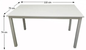 Étkezőasztal 110 cm Astre (fehér). 1015234