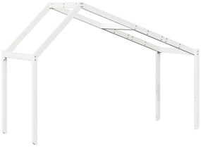 fehér tömör fenyőfa gyerekágytető 213 x 95,5 x 144,5 cm