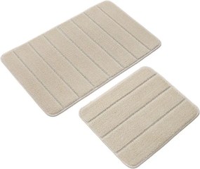 Krémszínű fürdőszobai kilépő szett 2 db-os 50x80 cm Yeni Cizgli – Foutastic