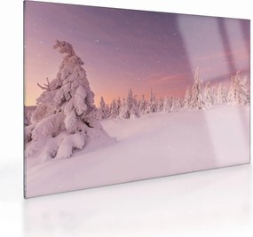 Kép - Fák a hótakaró alatt (üvegen) (70x50 cm)