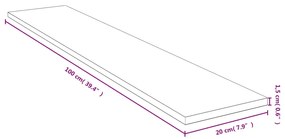bambusz fali polc 100x20x1,5 cm