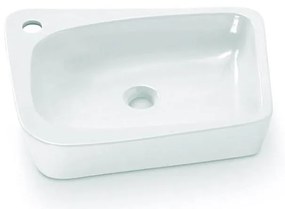 Bathco 4001 - Ráültethető mosdó ARAGON 50x40,5 cm porcelán/fehér