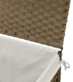 polyrattan szennyeskosár fedéllel 55,5 x 35 x 34 cm