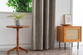 Sötétítő függöny LOOM VELVET 140x250 cm, bézs-barna Felfüggesztés: Fém gyűrűk