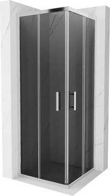 Mexen Rio négyzet alakú zuhanykabin 70 x 70 cm, grafit, króm - 860-070-070-01-40