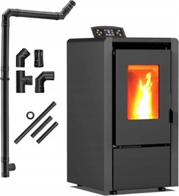 Kecske pellet kályha 6,3kW szabadonálló kályha termosztát szett Thunder