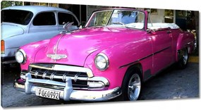 Festmények 115x55 Kubai autó