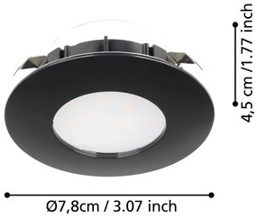 Eglo Pineda 900744 süllyesztett lámpa, 3x4,9W LED, 3000K, 1080 lm, IP20/IP44