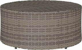 vidaXL Kültéri dohányzóasztal Szürke Ø 68 x 30 cm polirattan