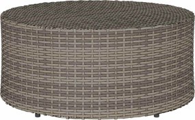 vidaXL Kültéri dohányzóasztal Szürke Ø 68 x 30 cm polirattan