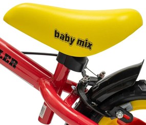 Baby Mix Traveller gyerek egyensúlyi kerékpár fékkel, piros