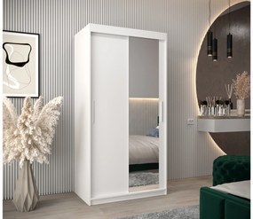 Ruhásszekrény 100 cm Toki 2 (matt fekete + matt fehér). 1064957