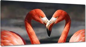Vászonkép 115x55 Szerelmes pelikánok