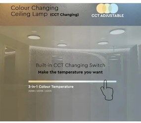 LED Mennyezeti lámpa LED/36W/230V á. 50 cm 3000/4000/6400K