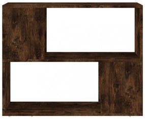 füstös tölgy színű térelválasztó könyvszekrény 80 x 24 x 63 cm