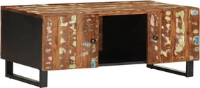 vidaXL tömör újrahasznosított és szerelt fa dohányzóasztal 100x54x40cm