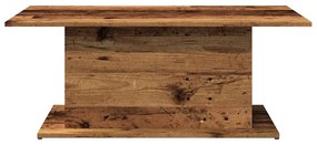 Antik fa színű szerelt fa dohányzóasztal 102 x 55,5 x 40 cm