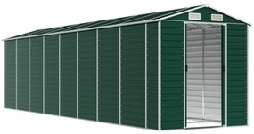 zöld horganyzott acél kerti fészer 191 x 725 x 198 cm