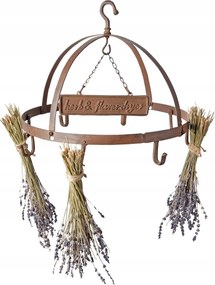 Virág- És Fűszernövény Szárító, függeszthető, vintage, kerek, Akasztó, szárító, kampók