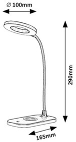 Rabalux 74014 Harding LED-es asztali lámpa, 5 W, fehér