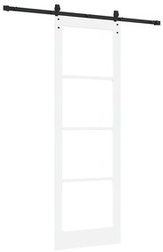 Egyszerű Csúszó Ajtó Fehér 78 x 232 cm Fa és fém