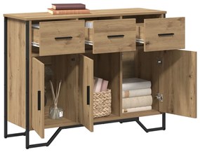 Sideboard Artisan Oak 97x32,5x74,5 cm Szerelt Fa