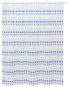 Erga Punti, kampós zuhanyfüggöny (12 db) 200x180 cm, kék, ERG-08092