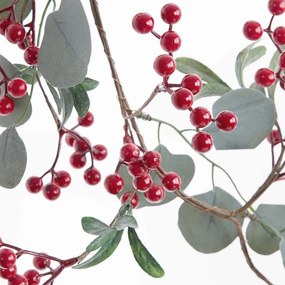 FLORISTA girland eukaliptusszal és piros bogyókkal 140cm