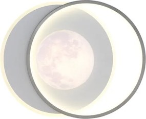 Globo 41785 Mennyezeti lámpa, fém matt fekete, alumínium szürke csiszolt, akril fehér, műanyag fehér, szilikon fehér, HxSzxM: 369x300x83mm, tartozék: LED 30W 230V, 3900lm forrás, 2200lm kimenet, 4000K