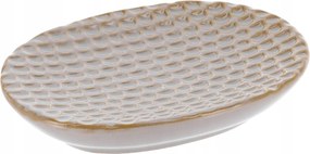 Nolan kerámia szappantartó bézs Elegáns Fürdőszoba dekoratív minta