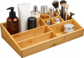 Bambusz Szervező Tároló Doboz Fürdőszobába Kozmetikumoknak Ékszereknek 33X21CM