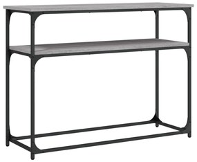 szürke sonoma színű szerelt fa tálalóasztal 100x35,5x75 cm