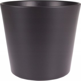 Kerámia virágtartó fekete matt nagy 25 cm