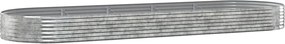 vidaXL ezüstszínű horganyzott acél kerti magaságyás 450x140x36 cm