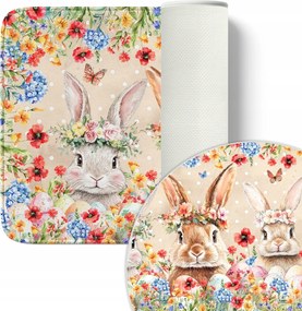 Fürdőszobaszőnyeg 45X75 CM Puha Csúszásgátló Szőnyeg Húsvét Nyúl 0378