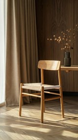 MAZZONI EXPORT LIAM Kraft Zsinór/váz Természetes Tölgy - FONOTT FA SZÉK NAPPALIBA ÉTKEZŐBE KONYHÁBA MODERN CLASSIC BOHO