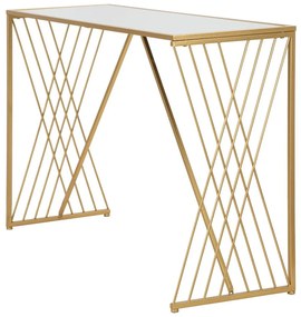 Aranyszínű konzolasztal 40x120 cm Easy – Mauro Ferretti