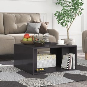 4 db magasfényű szürke szerelt fa dohányzóasztal 33x33x33 cm